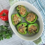 Vegan Lentil & Quinoa Stuffed Peppers