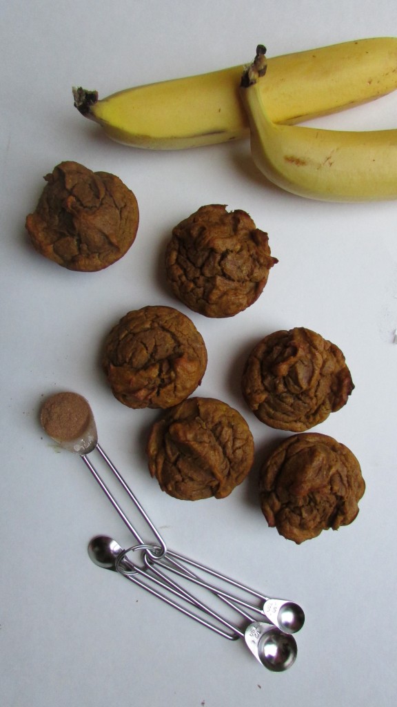 easy gluten free banana pumpkin muffins